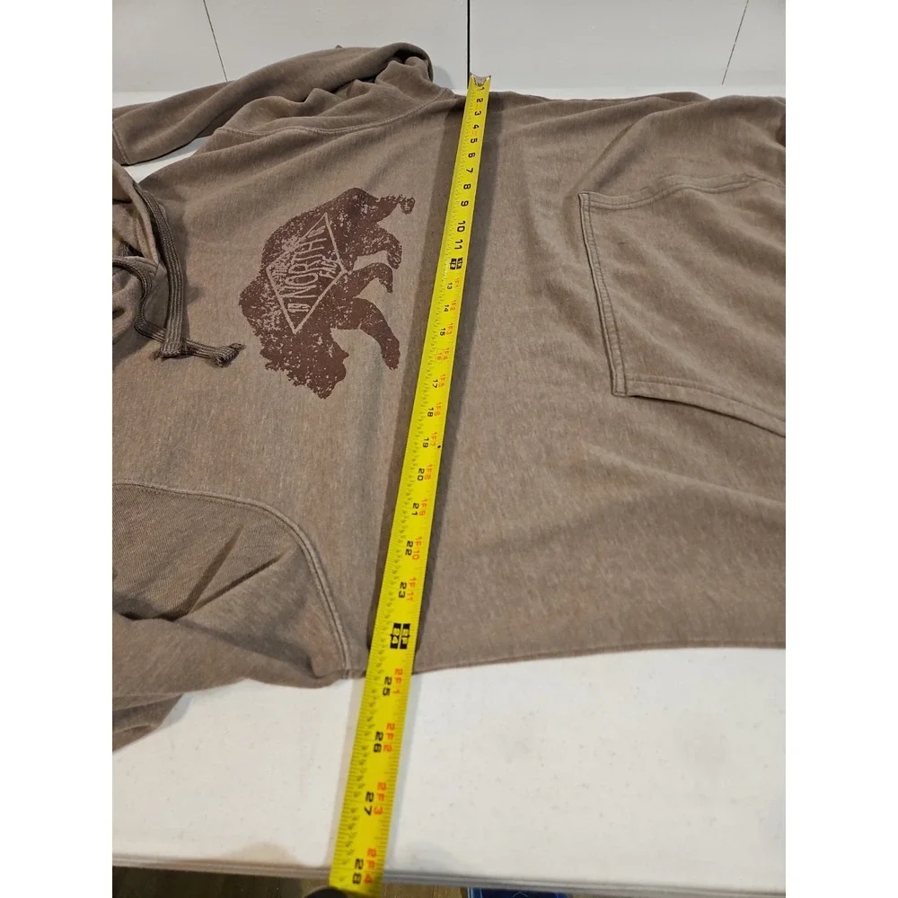 The North Face Pullover Hoodie‎ Mens Size XL Bear Graphic Sweatshirt Brown